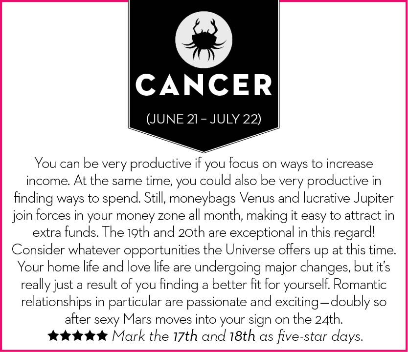 Qu'est-ce qu'un cancer en juin?