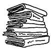 book stacks illustration by Leeandra Cianci