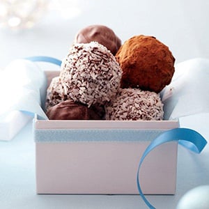 Chocolate-date truffles
