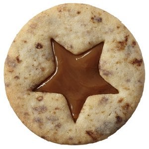 Coffee cookie with dulce de leche