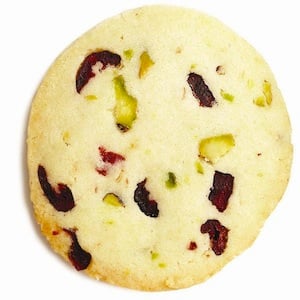 Pistachio and cranberry icebox sugar cookies