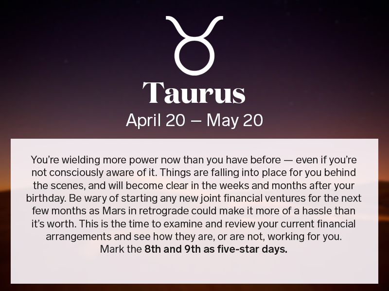 Un Taurus est-il avril?