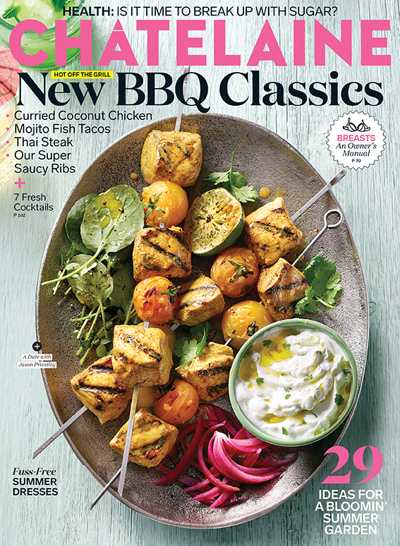Chatelaine June 2016 cover. Photo, Roberto Caruso. Food styling, Ashley Denton. Prop styling, Jen Evans.