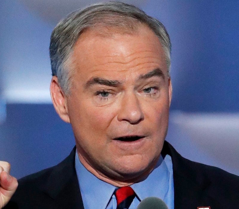 A mascara strong enough for Tim Kaine