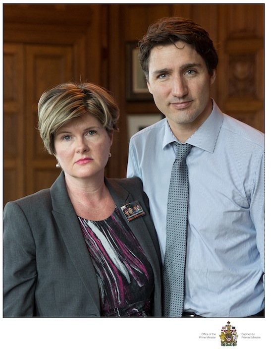Alison Azer with Justin Trudeau