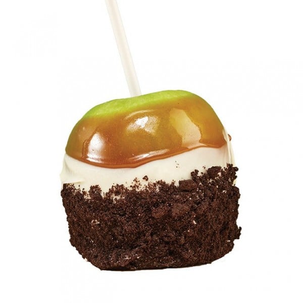 Cookies and cream caramel apples