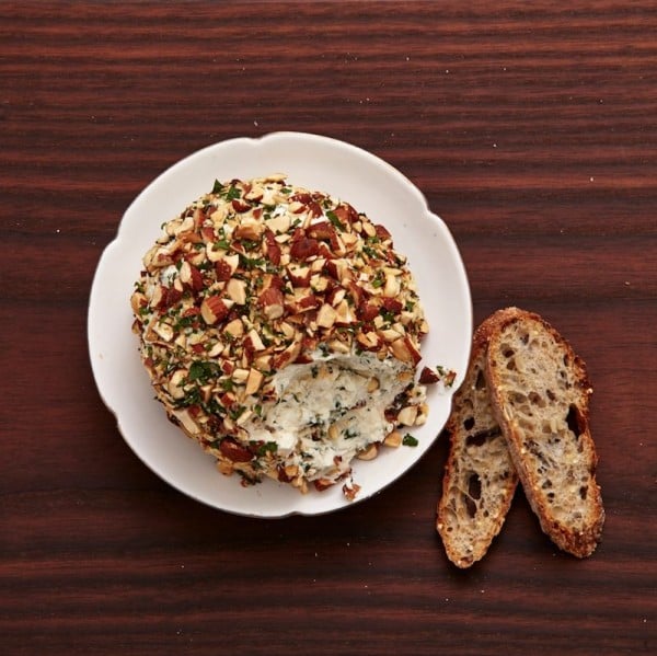 Ranch cheeseball with parsley and chives