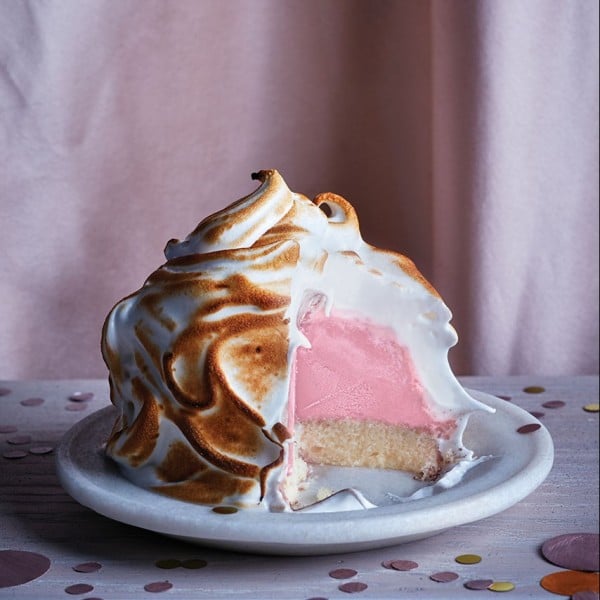 Baked Alaska with marshmallow frosting