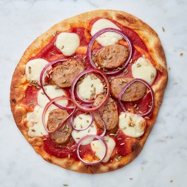 Fennel and sausage pizza