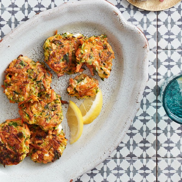 Carrot and zucchini fritters