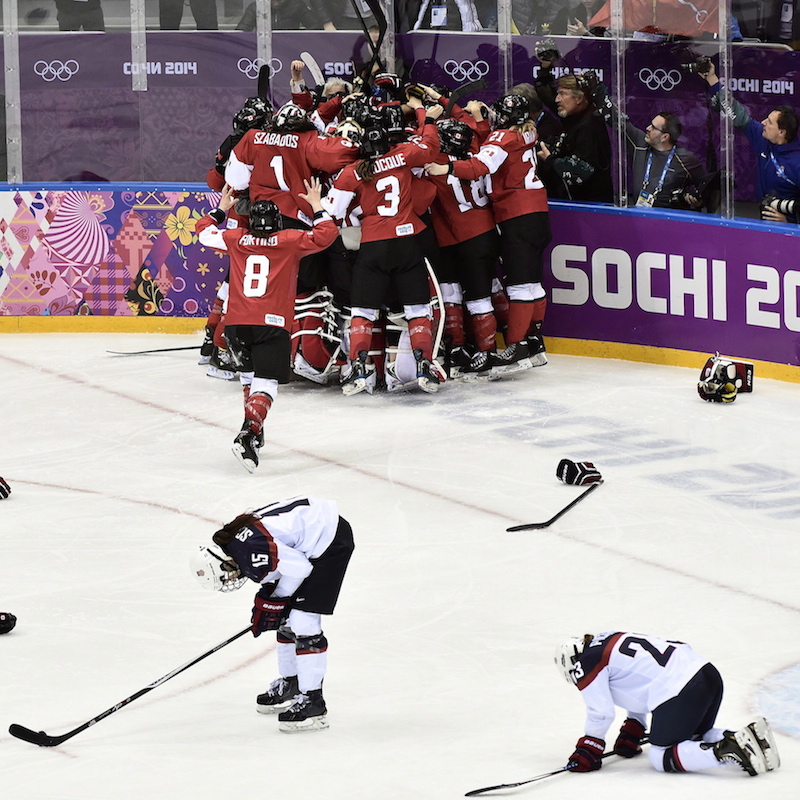 Women's hockey: Team Canada wins gold at the Sochi Olympics in 2014