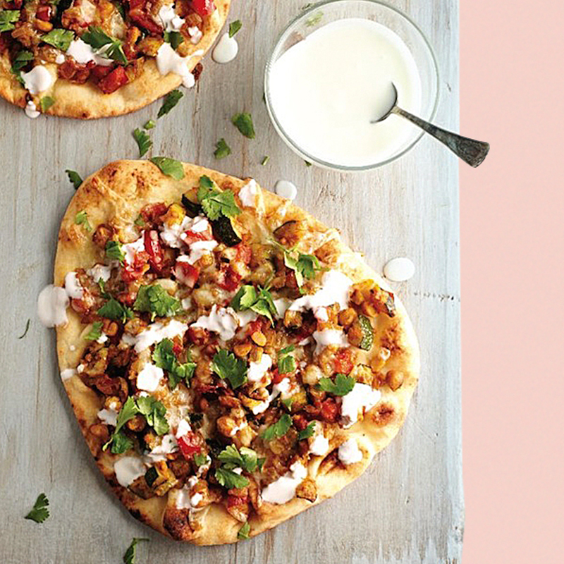 Canada 150 - Indian chickpea pizza with lime raita - Best vegetarian recipes