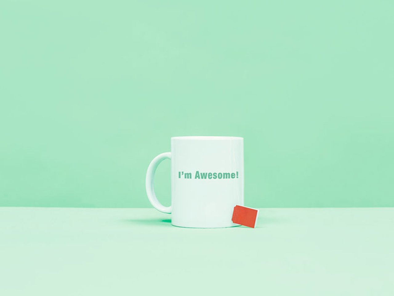 "I'm Awesome" tea mug for how to kill your inner critic