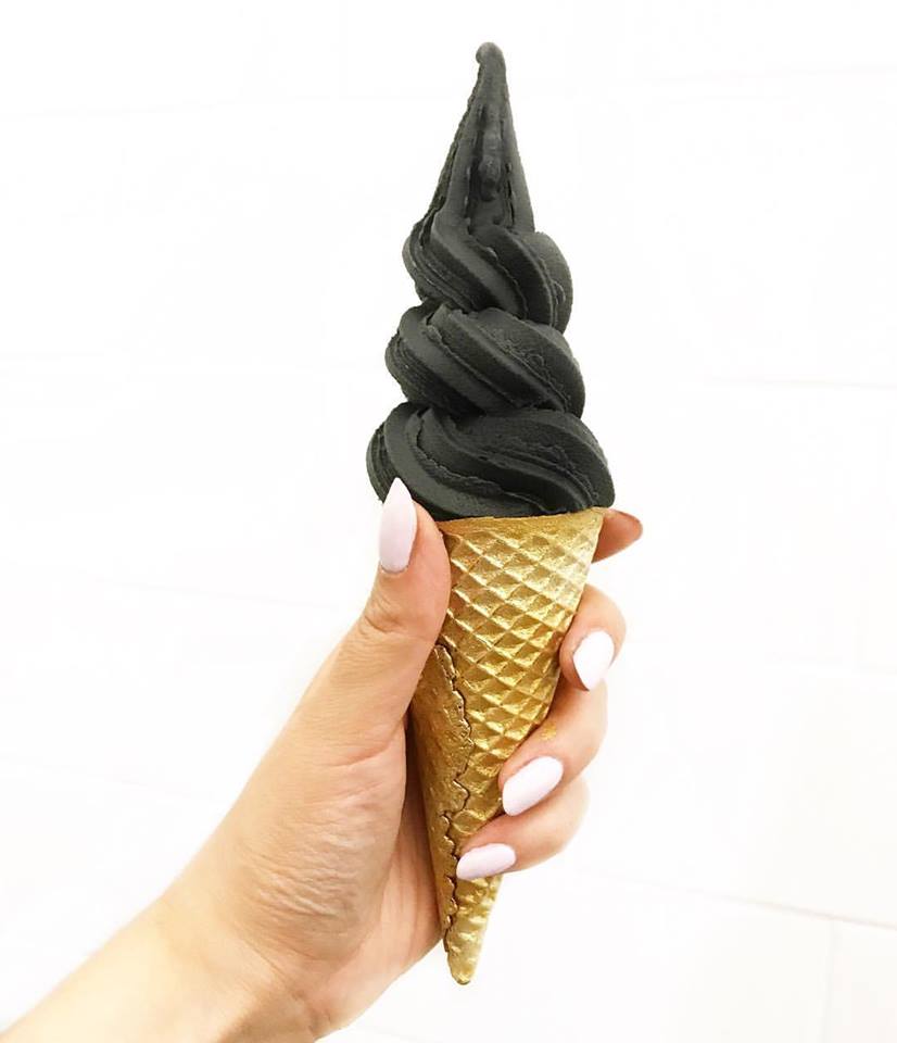 Activated Charcoal ice cream ihalo krunch toronto