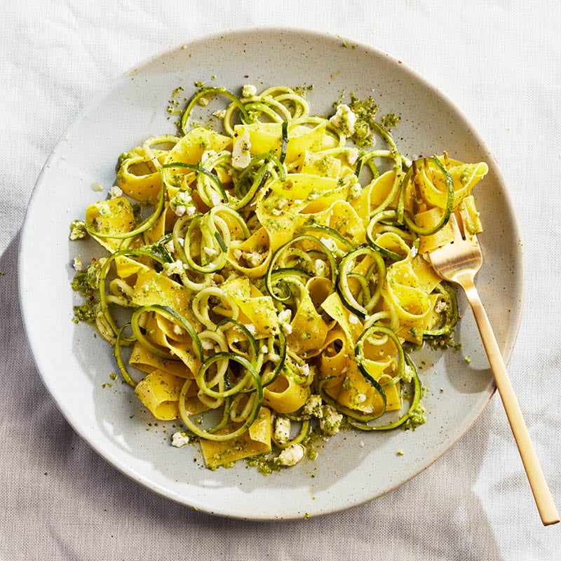Pappardelle and zucchini pasta