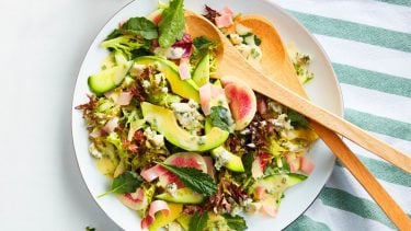 No-cook dinners: Chef's salad with blue cheese, ham, watermelon radish, avocado and mixed greens