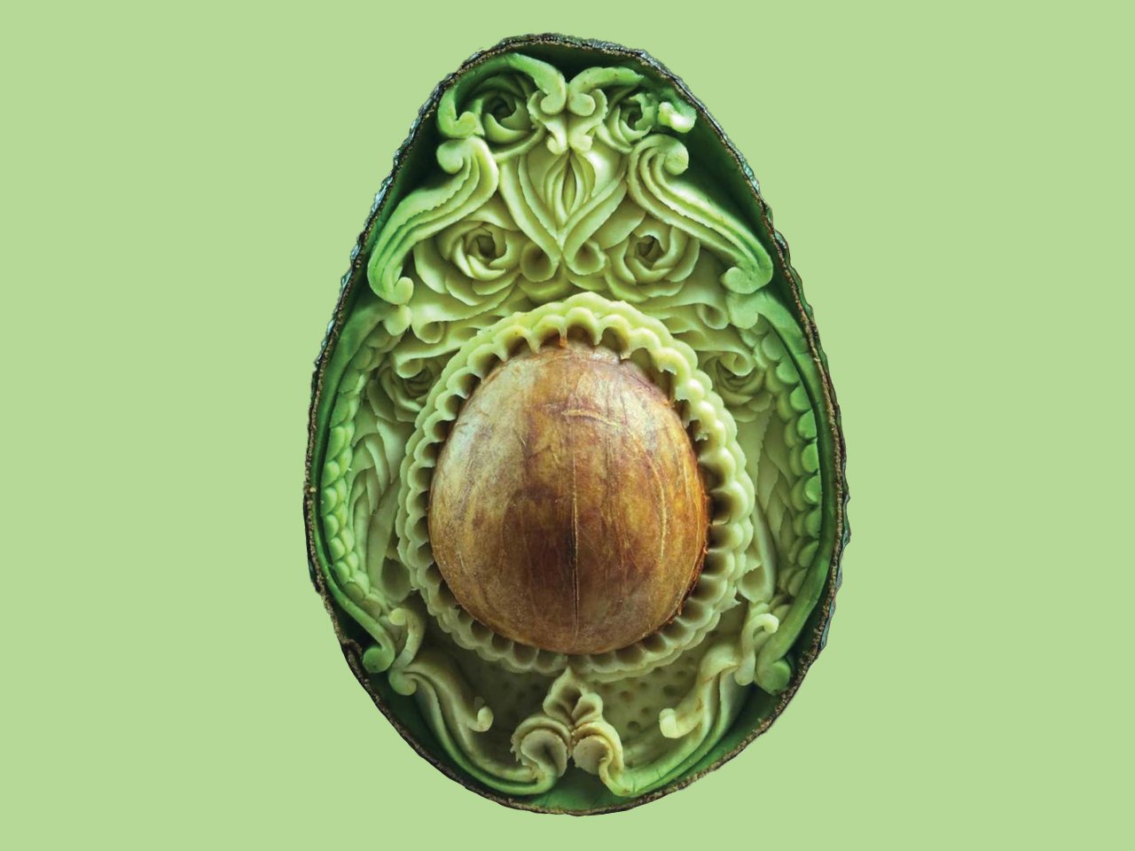 avocado trend: avocado carving