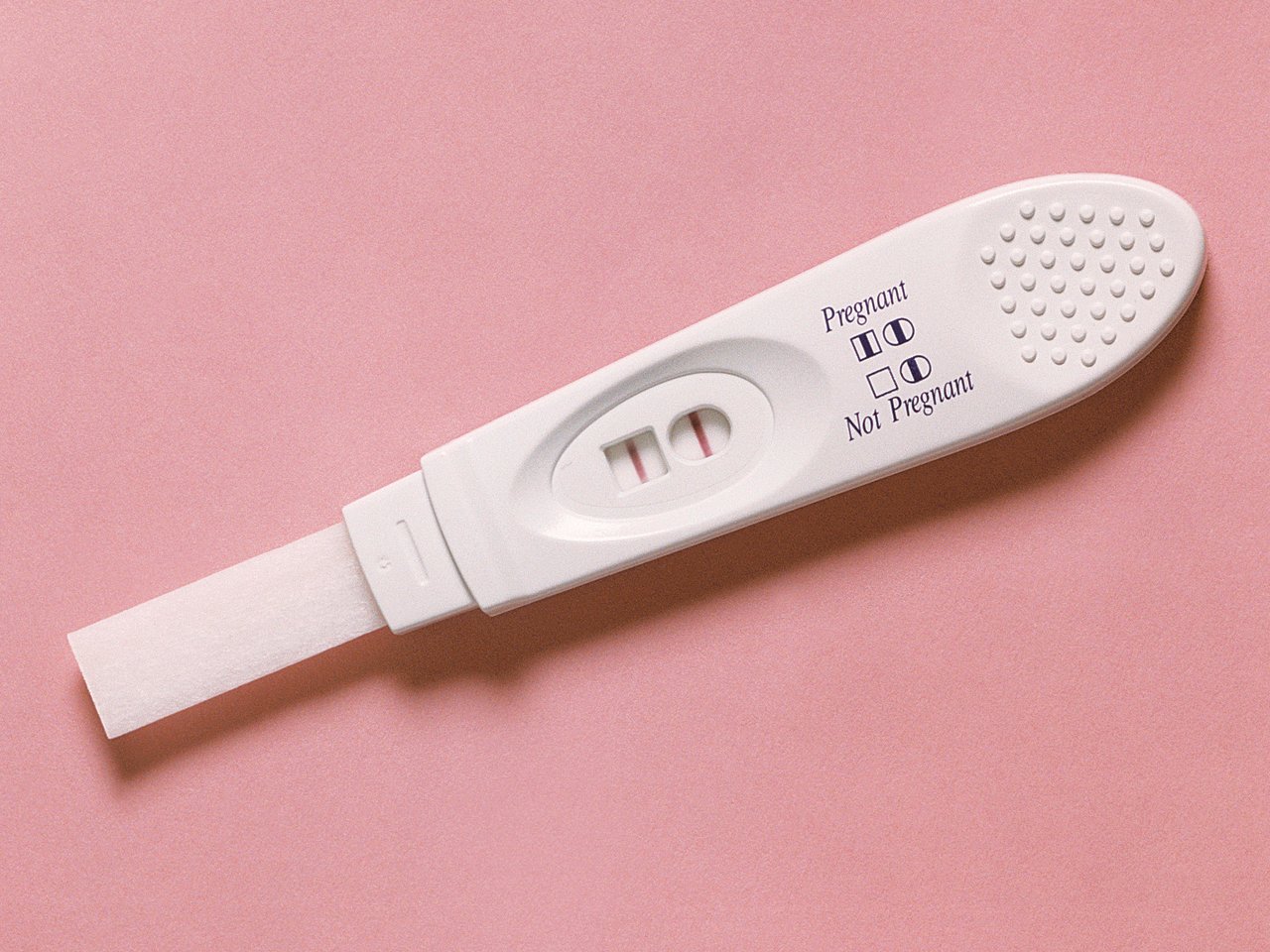 Image of a positive pregnancy test - is it easier to get pregnant in your 40s than in your 20s?