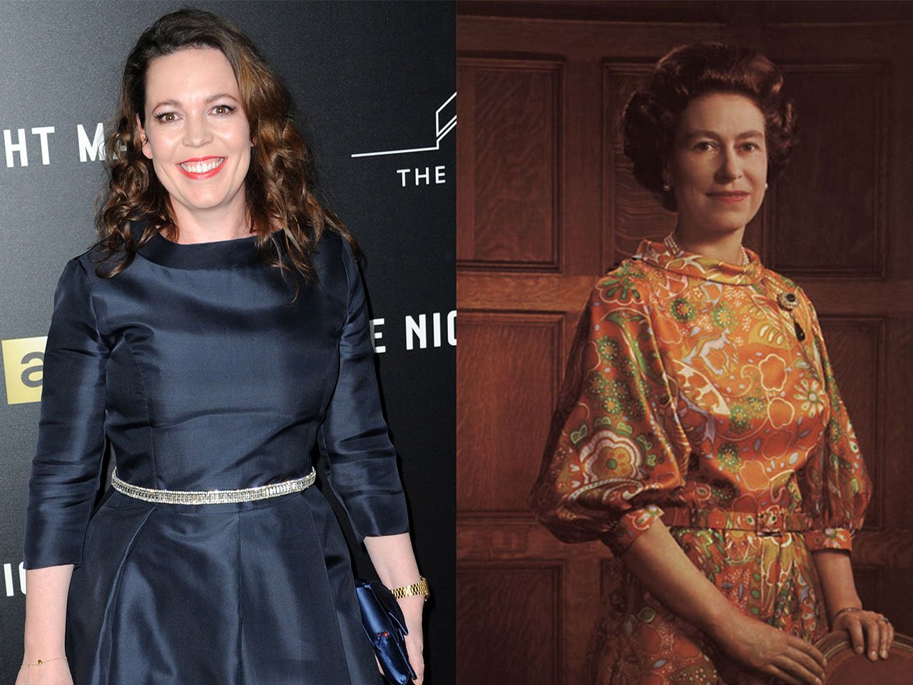 Olivia Colman will take over the role of the Queen; The Queen in 1973 (Colman: Albert L. Ortega/Getty Images; Queen: Archives Canada)