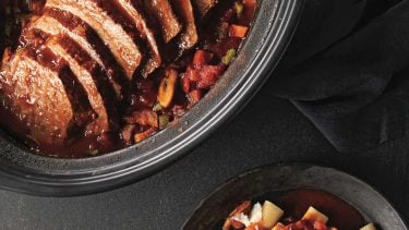 Slow cooker recipes: slow cooker filled with meat