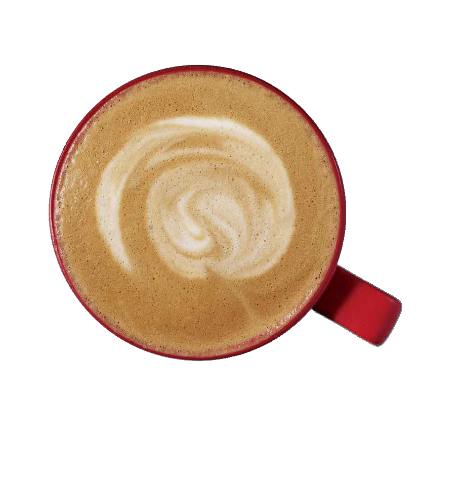 Starbucks Americano nuevo in a red mug
