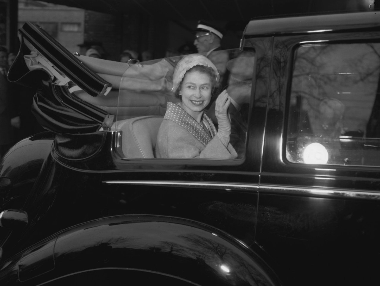  The Crown season 2 royals - 1958 picture of The Queen leaving a Dutch museum in 1958