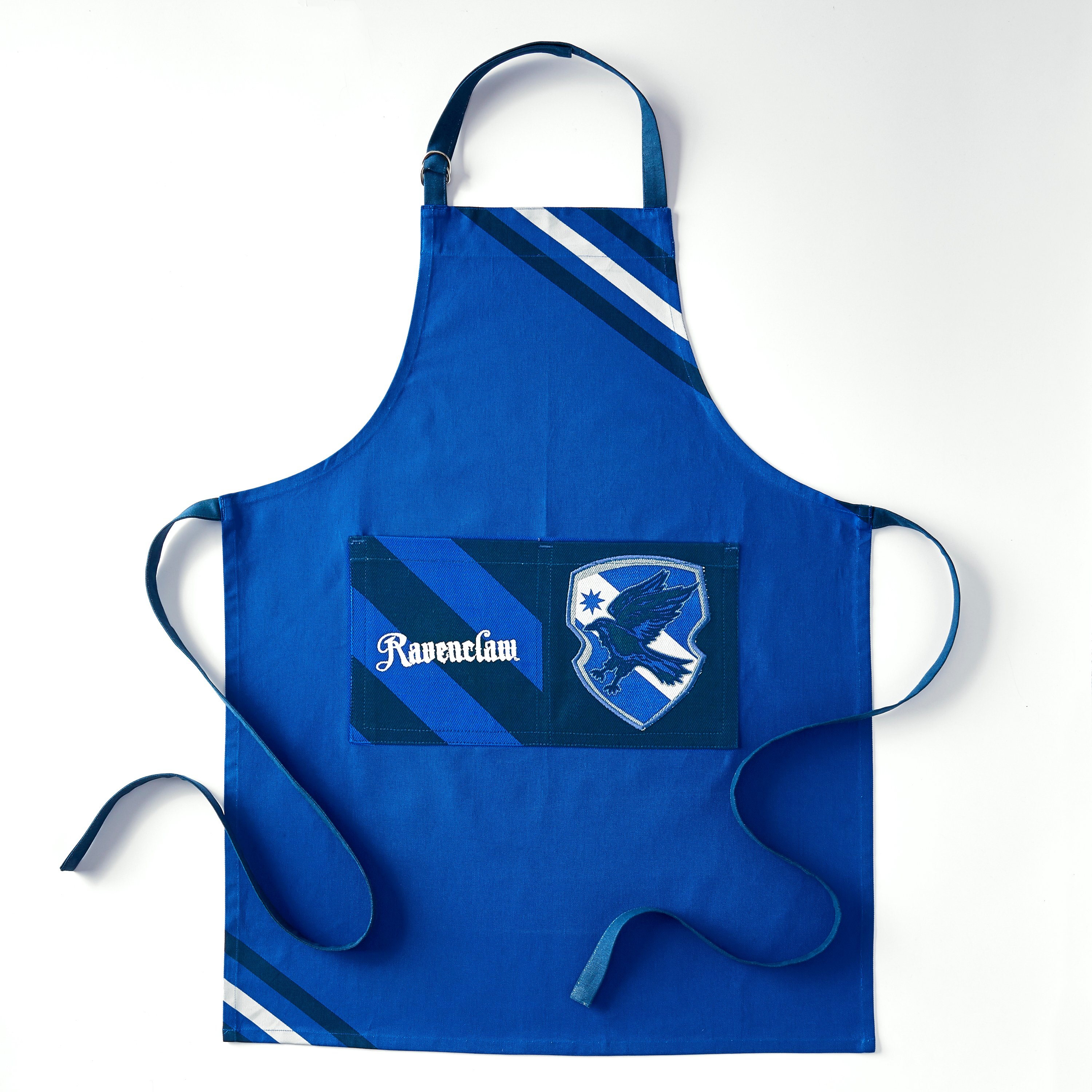 Blue and grey Ravenclaw apron
