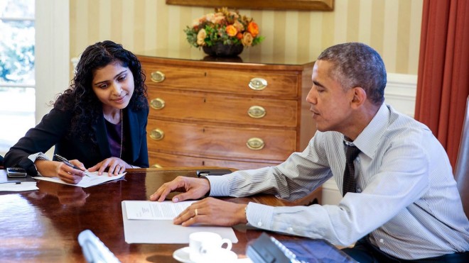 Sarada Peri with Barack Obama