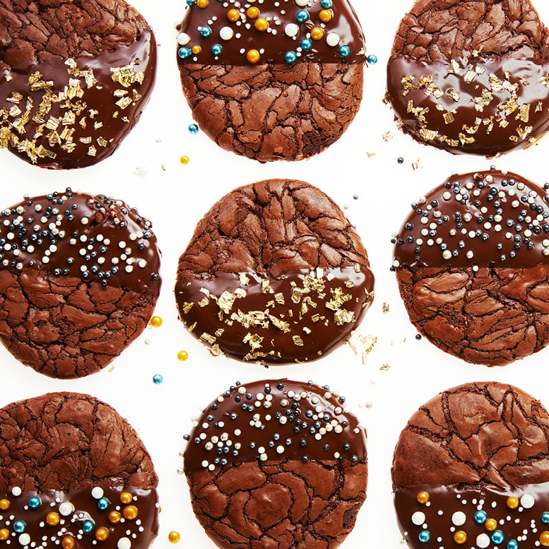 Holiday chocolate brownie cookies