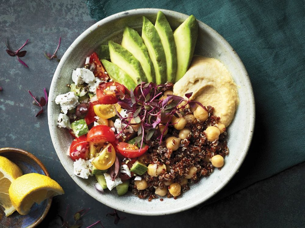 Mediterranean quinoa bowl