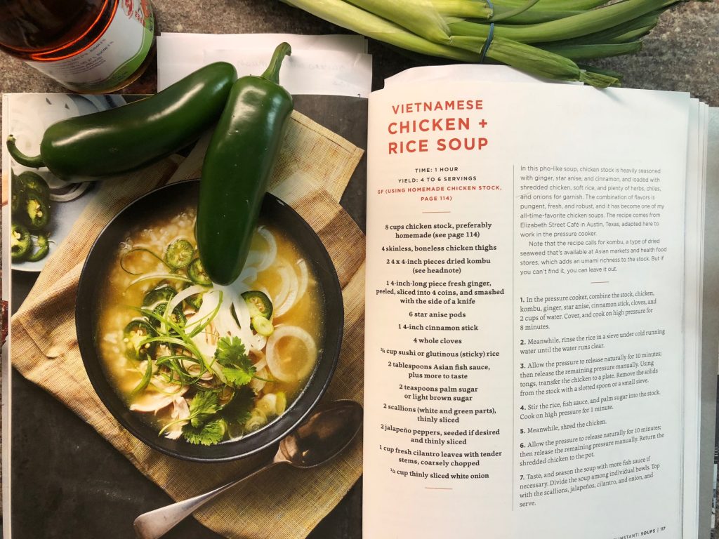 Instant Pot cookbook Melissa Clark - Vietnamese chicken and rice soup