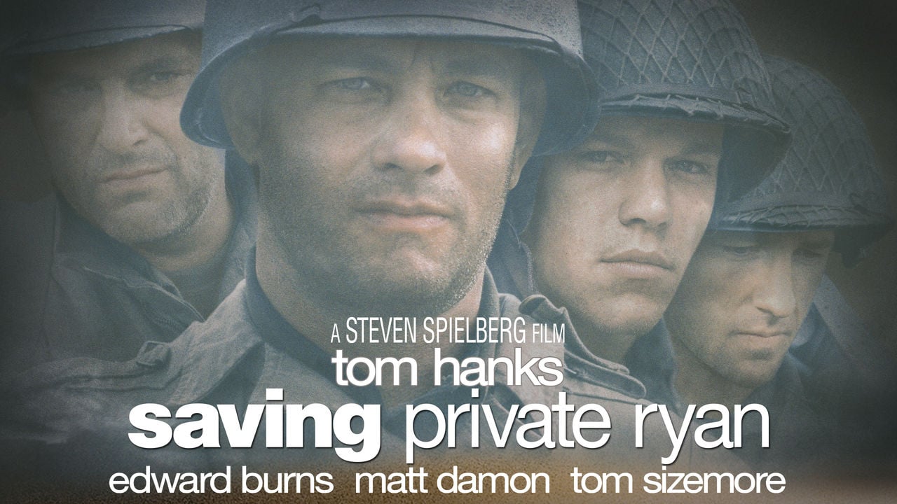 Netflix February-Saving Private Ryan movie poster to indicate this movie is LEAVING Netflix February 2018