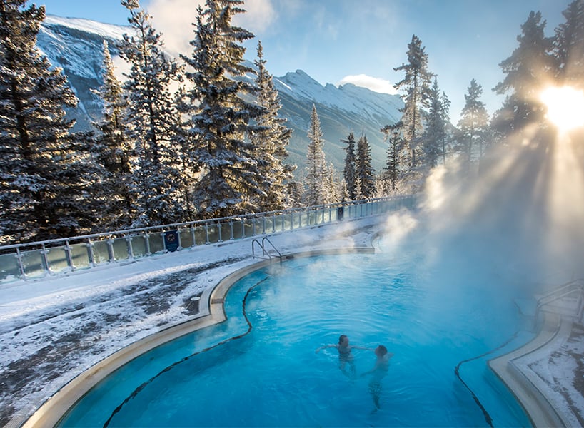 best outdoor winter activities-Tourism-Alberta-natural hot spring fed pool