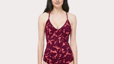 Pink printed one-piece swimsuit from lululemon