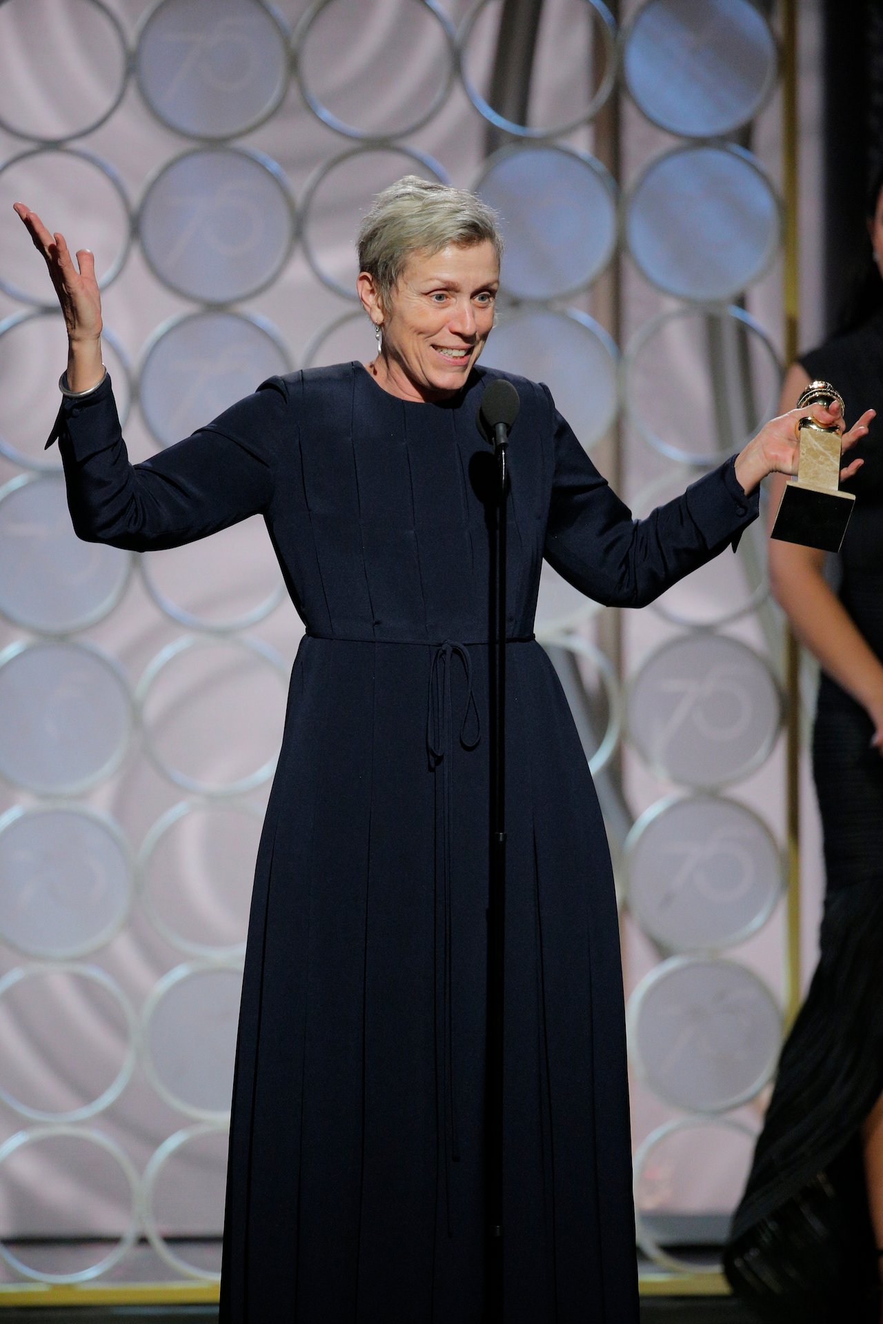Frances McDormand at the Golden Globes