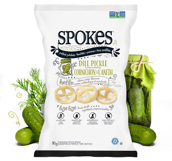 Bag of dill pickle flavoured spokes. 