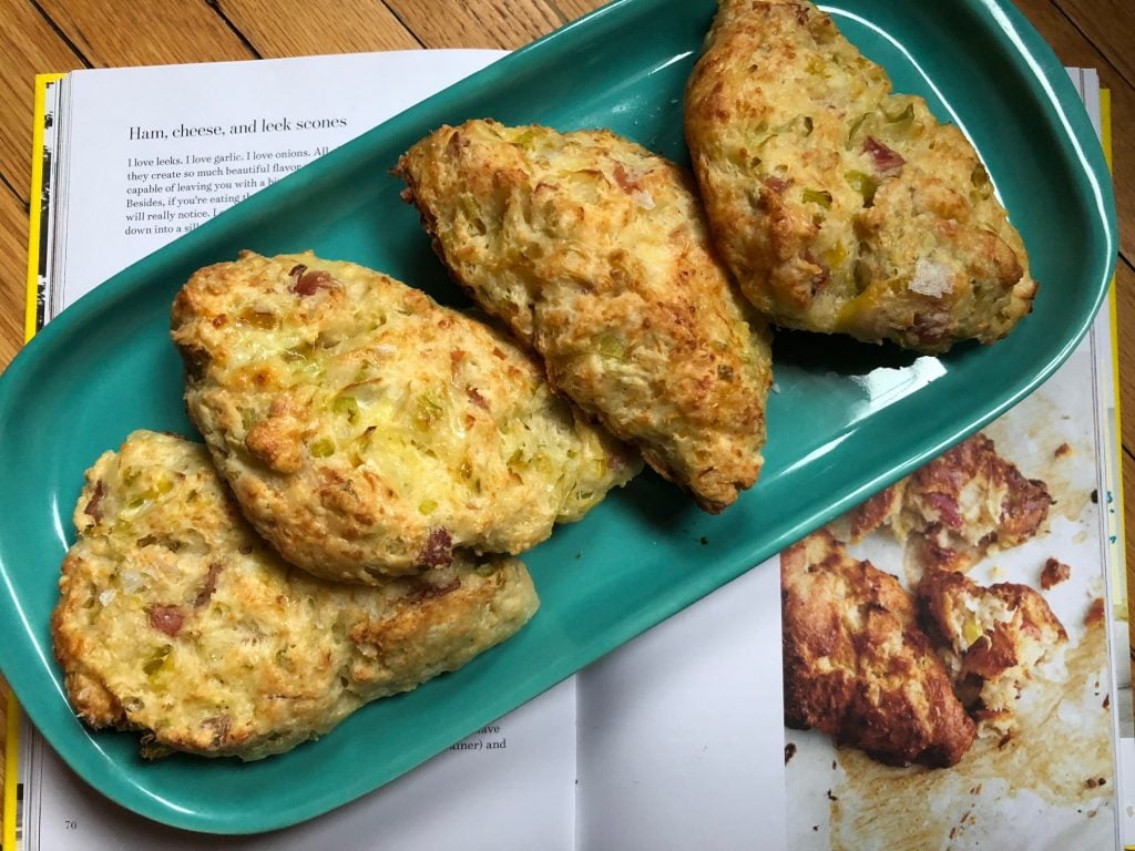 Baked Leek, Cheese and Ham Scones from the Violet Bakery cookbook