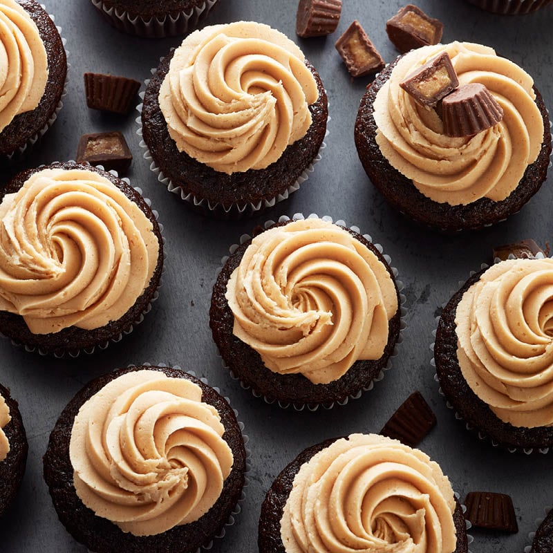 Best chocolate cupcakes with peanut butter icing