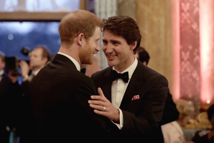 Justin Trudeau makes Prince Harry laugh