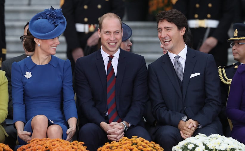 Justin Trudeau, Kate Middleton and Prince William