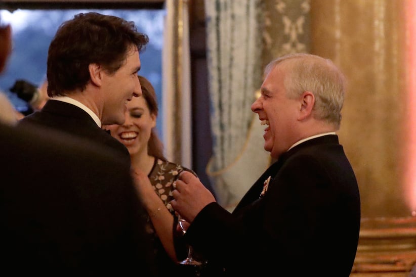 Justin Trudeau makes Prince Andrew laugh