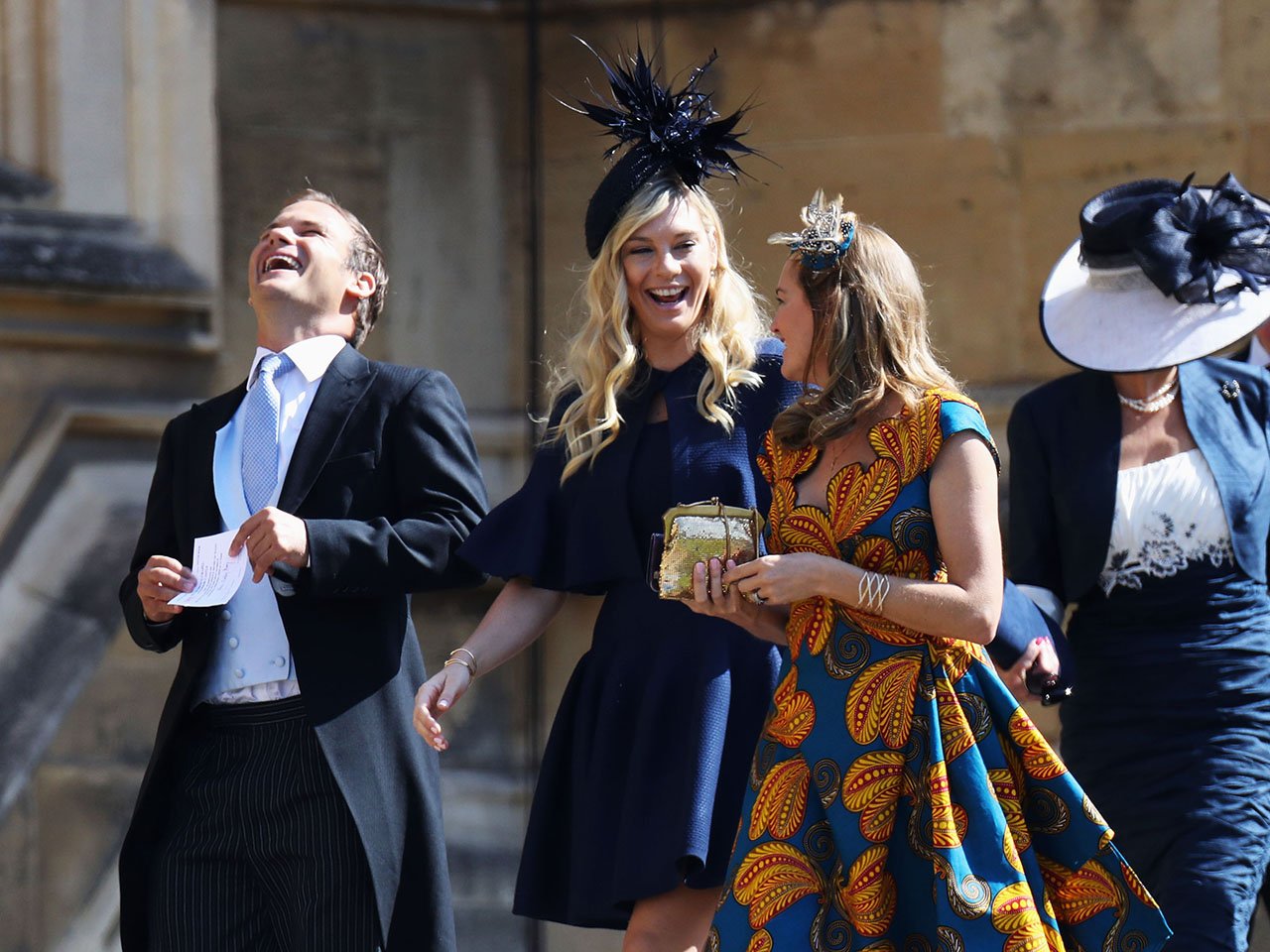 Chelsy Davy arrives at the royal wedding of Prince Harry to Ms Meghan Markle at St George's Chapel, Windsor Castle