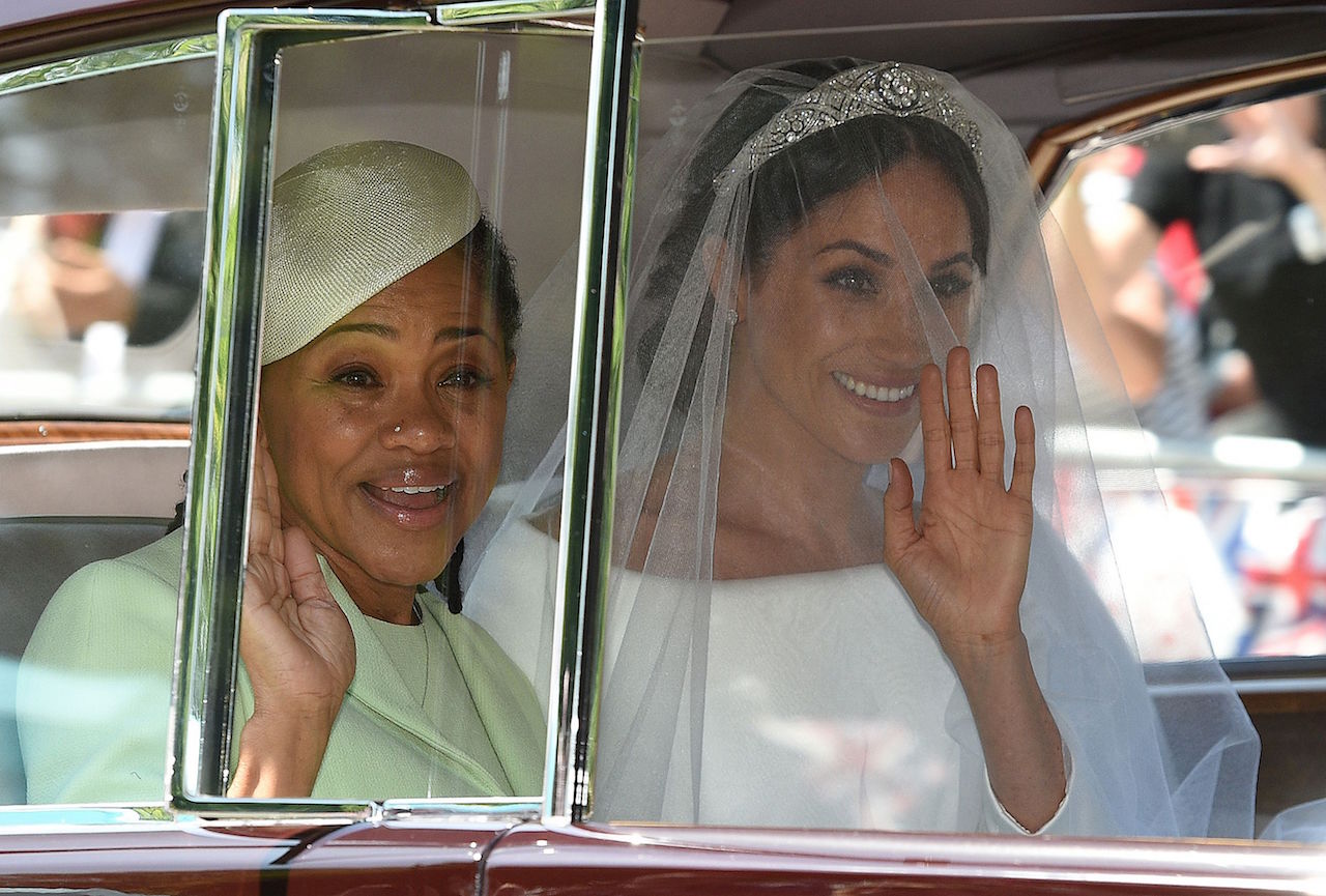 Doria Ragland with a nose ring at royal wedding