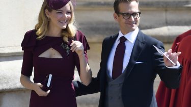 Suits star Gabriel Macht and Jacinda Barrett at the royal wedding