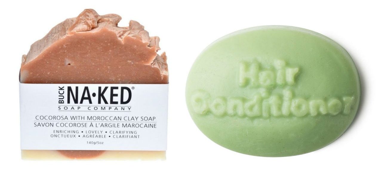 buck naked coco rosa butter soap and lush jungle conditioner bar
