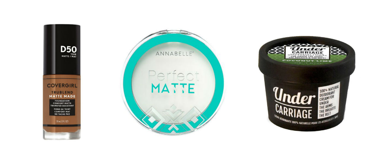 annabelle perfect matte powder, undercarriage natural deodorant, covergirl trublend matte made foundation