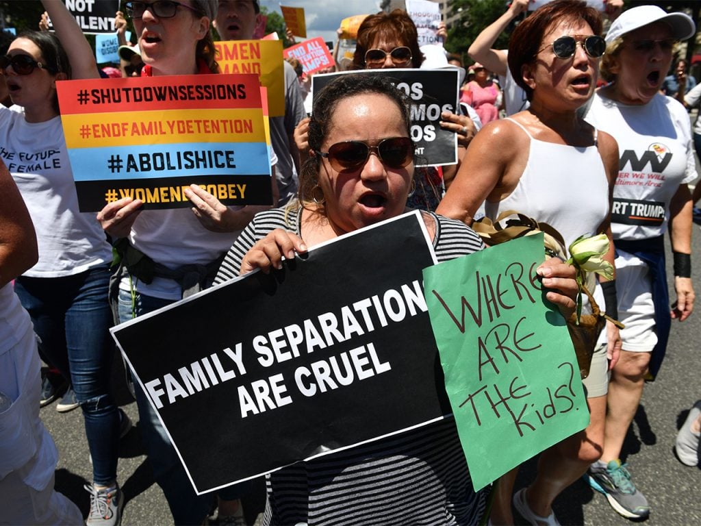 People protest the Trump administration's Zero Tolerance immigration policy