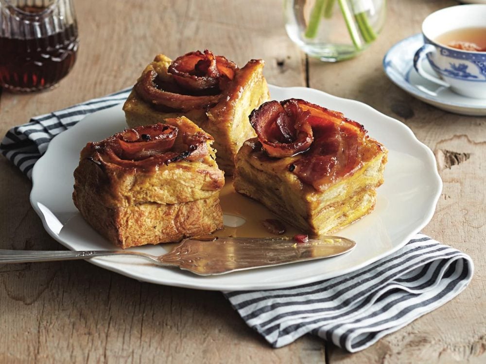 Slow cooker maple-bacon French toast