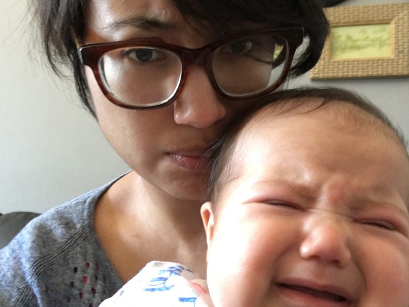 post-partum anxiety-kelly boutsalis with her baby