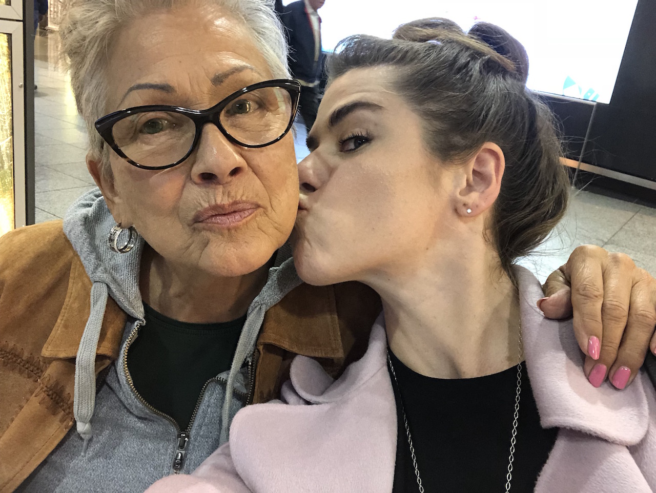 Indigenous podcasts-Coffee With My Ma host and her mother pose for a selfie